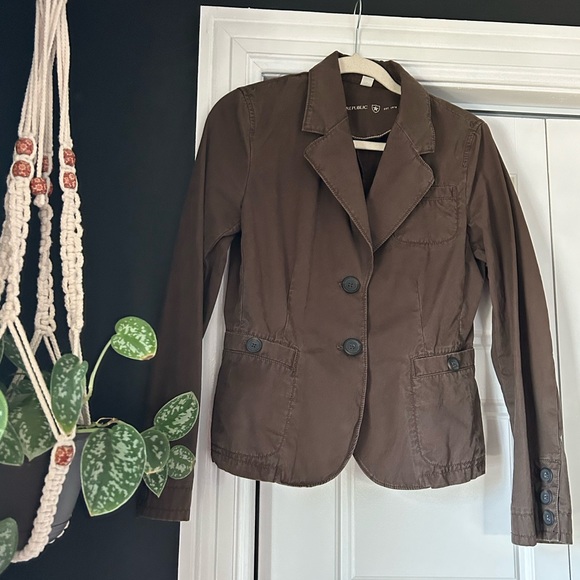 Banana Republic Jackets & Blazers - Banana Republic Army Green Blazer Size Medium